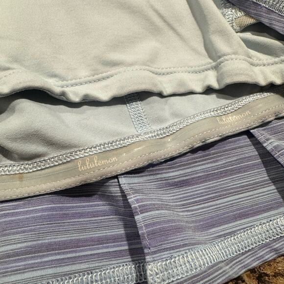 Lululemon Skort Skirt Pleated Tennis Athleisure Sporty Feminine Golf Stripe 8 - Picture 7 of 9